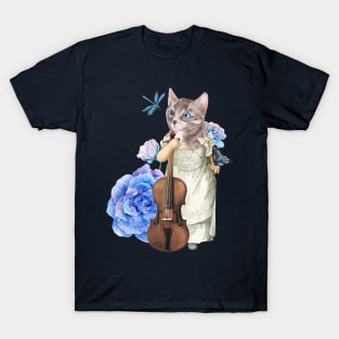 Vintage cat violin T-Shirt